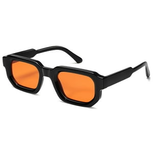 Gafas De Sol Vanlinker Retro Chunky Rectangle Vl9823 Negro/Naranja