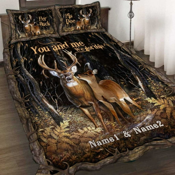 Tú Y Yo Juego De Cama Edredón Personalizado De Caza