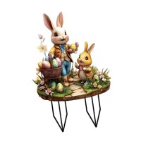 Magideal - Estaca De Jardín De Pascua, Figura Acrílica, Estacas De Jardín, Decoración De Jardín, Regalos, Escultura De Animal, Estatua De Conejo Para Césped Al Estilo H