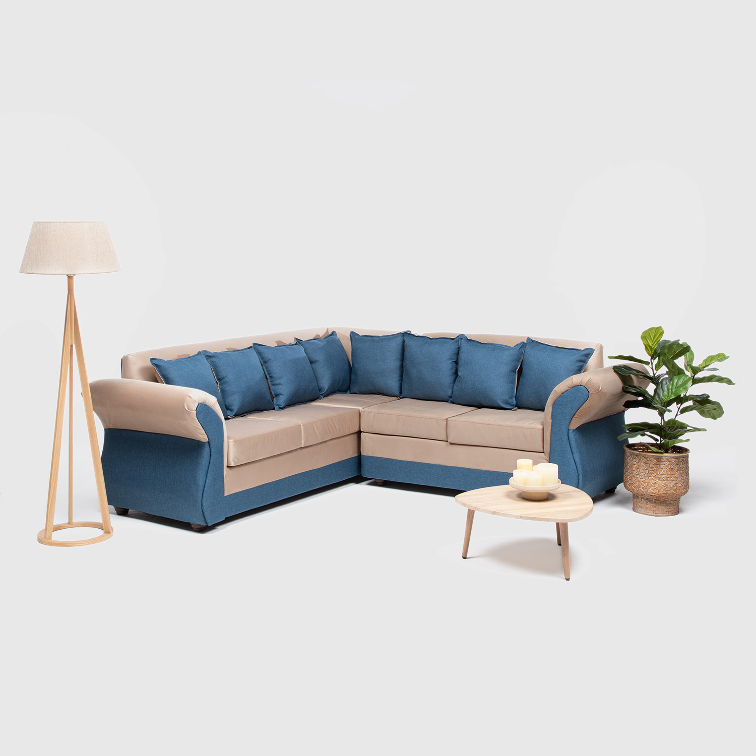 Almore - Seccional New Irlanda Bi Beige Azul