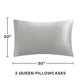 thumbnail image 3 of Juego de fundas de almohada satinadas Juicy Couture, color gris, tamaño queen, x2, 3 of 6