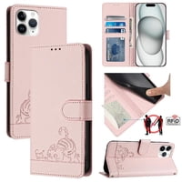 Funda Tipo Cartera Foxdock Para Iphone 11 Pro Max Con Soporte, Ranuras, Rfid, Diseño De Gato