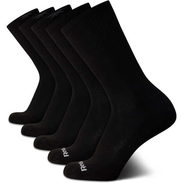 Calcetines deportivos Reebok Reebok, 5 unidades, para hombre, tallas 6 a 12,5, color negro