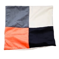 Máxima Design - Funda Cojín Amapola Naranjo Gris Blanco Negro Felpa 50X50 Cm