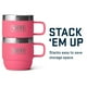 thumbnail image 2 of Taza YETI Rambler apilable de acero inoxidable de 180 ml, paquete de 2 unidades, color rosa, 2 of 3
