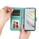 thumbnail image 5 of Funda tipo cartera FOXDOCK para Huawei Nova 10 SE , diseño girasol en relieve, cuero PU, cierre magnético, soporte y tarjetero, 5 of 5