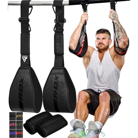 Correas Ab Straps RDX AB para colgar en barra de dominadas, piel maya