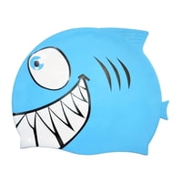 Magideal - Forma De Pescado Gorra De Natación Gorro De Trajes De Baño Lindo Cómodo Fácil De Poner Y Apagar Ropa De Baño Para Niños Para Niños Adolescentes Niñas Azul