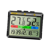 Magideal - Medidor De Temperatura Y Humedad Termómetro Interior Termómetro De Mano Recordatorio De Comodidad Climática Termómetro De Habitación Para Dormitorio I Negro