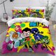 thumbnail image 1 of v1009 Bed Sheets Teen Titans Go Bedding Set Single Twin Full Queen King Size Anime Bed Set Aldult Kid Bedroom Duvetcover Sets 3-Piece Bedding Set (1 Duvet Cover + 2 Pillow Shams) Bed Sheets ju1009, 1 of 5
