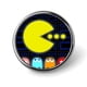 thumbnail image 1 of Pac-Man-Theme Round Button Badge: Premium Metal Construction, Ideal for High-End Events 2.8 cm, 1 of 6