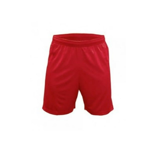 Short de Futbol Rojo Liso Costuras Reforzadas Talla S