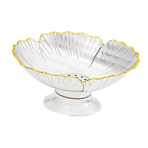 Magideal - Frutero Decorativo Con Agujeros De Drenaje, Pedestal, Frutero, Diseño De Drenaje, Soporte Duradero Para Aperitivos Para Decoración De Comedor , Blanco