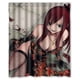 thumbnail image 1 of Cortina de ducha de cola de hada con dibujos animados de anime, juego de cortina de baño con ganchos, tamaño 60 x 72 pulgadas, 1 of 3