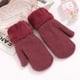 thumbnail image 5 of Guantes de invierno para mujer, guantes de punto con forro polar cálido, guantes de punto de lana doble, 5 of 5