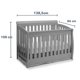 thumbnail image 2 of Cuna de madera Clermont Gris 3 en 1 Delta Children, 2 of 5