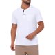 thumbnail image 4 of INSPIRE CHIC Camisetas Henley de Hombre Verano Casual de Manga Corta Botón Básico L Blanco, 4 of 6