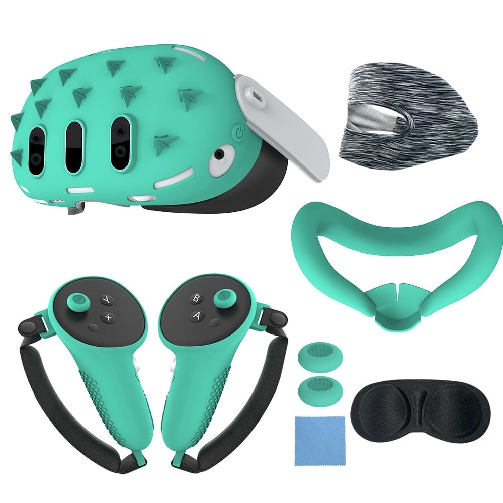 Set De Accesorios Silicona 9 En 1 Aaronmei Meta Quest 3 Verde