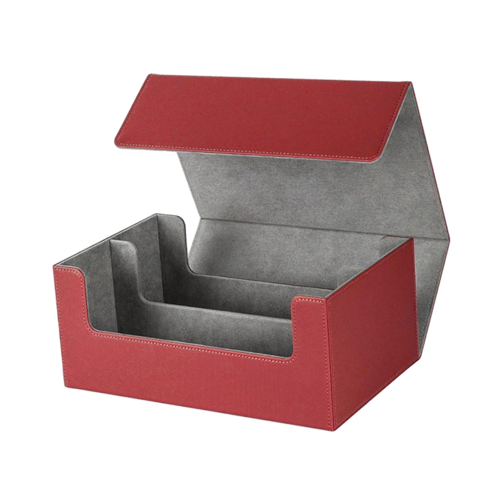 Bothyi - Caja Para Mazo De Cartas, Almacenamiento, Cartas De Juego Coleccionables, Contenedor Organizador Para Pasatiempos, Color Rojo