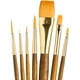 thumbnail image 1 of Set 7 Pinceles Princeton Mango Corto Pelo Taklon Dorado (2), 1 of 2