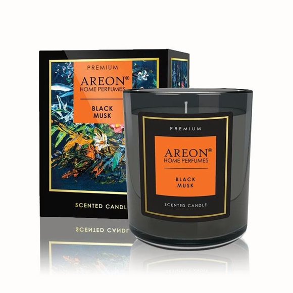 Vela aromática Scented Candle Premium Black Musk