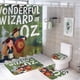 thumbnail image 1 of El maravilloso mago de Oz-theme 4-Piece Shower Curtain Set with Rugs, Waterproof Bathroom Decor Set Includes Bath Mat, U-Shaped Rug, Toilet Lid Cover and Curtain with Hooks, 1 of 6