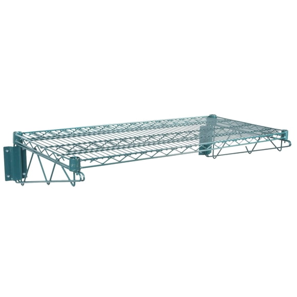 Estante de Pared de Alambre Verde con Recubrimiento Epóxico KPS 36x14 cm NSF