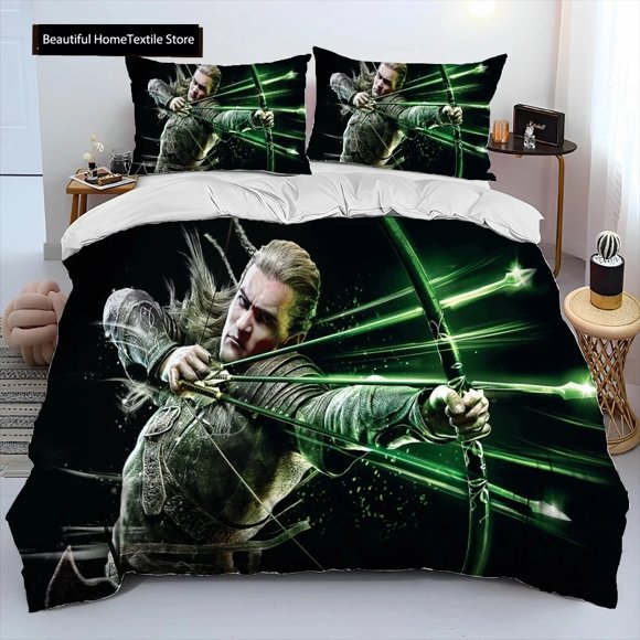 L-Lord Of The Rings H-Hobbit Comforter Bedding Set,Duvet Cover Bed Set Quilt Cover Pillowcase,king Queen Size Bedding Set BoysBed Sheets