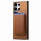 thumbnail image 5 of Funda de Cuero Magnética con Tarjetero para Samsung Galaxy S25 Ultra Cubierta Delgada Marrón, 5 of 5