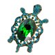 thumbnail image 2 of tortuga cristal broche tortuga rhinestone pin animal decorativo pin verde, 2 of 5