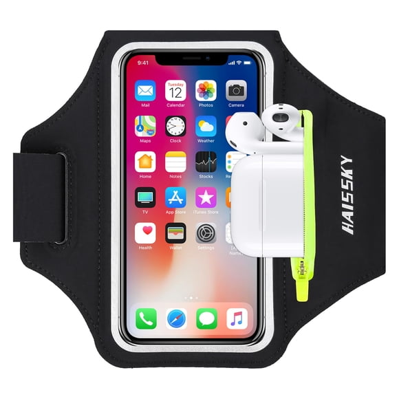 Brazalete para correr HAISSKY para iPhone 16 15 Pro 14 Plus 13 11 XR XS