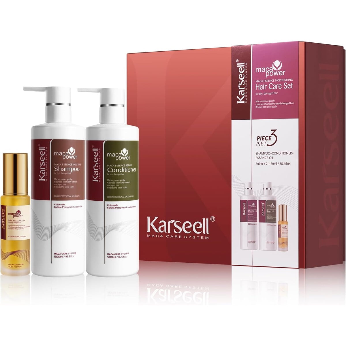Karseell - Set Cuidado Capilar Colageno Aceite Argan 3 Piezas