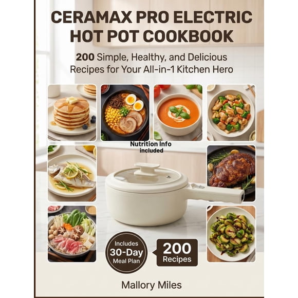 Libro de cocina Ceramax Pro para olla eléctrica: 200 recetas