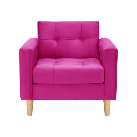Bodevir - Sofa Retro 1C Felpa 05 Fucsia