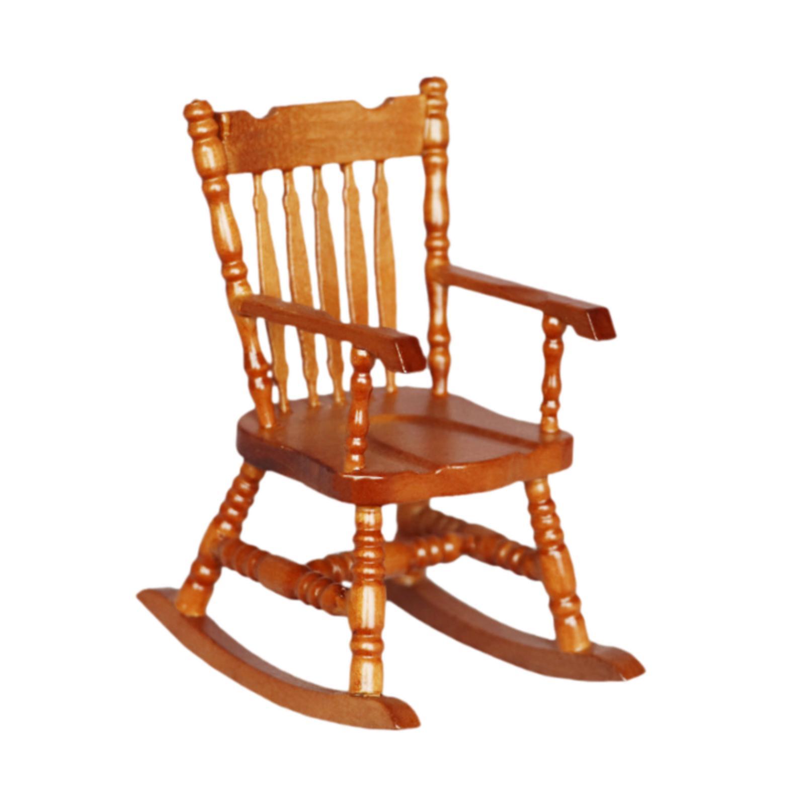 Bothyi - 1/12 Silla De Muebles En Miniatura De Mecedura De Patio Para Accesorios Mesa De Arena