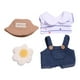 thumbnail image 1 of Camiseta Y Pantalones De Muñeca De Peluche, Moda, Haz Tus Propias Muñecas Para Muñeca De 6,69 Pulgadas, Pantalones De Bolsillo, Sombrero B, 1 of 3