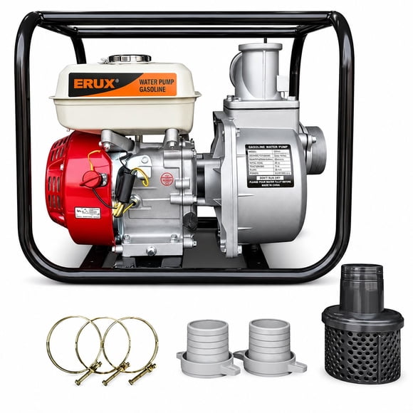 Motobomba ERUX 2 Pulgadas | Gasolina | 7HP | 600 L/min Alto Caudal | Profesional