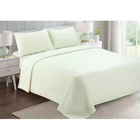 Genérico - Juego De Sábanas Polar Invierno 1.5 Plazas - Blanco