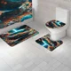 thumbnail image 2 of Alfombrillas De Baño T.f.i Diseño Varios 180x180 Cm Amarillo Y Azul Planeta, 2 of 3