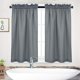 thumbnail image 2 of Juego de 2 cortinas NANAN impermeables de tejido gofre gris 76 × 114 cm, 2 of 7