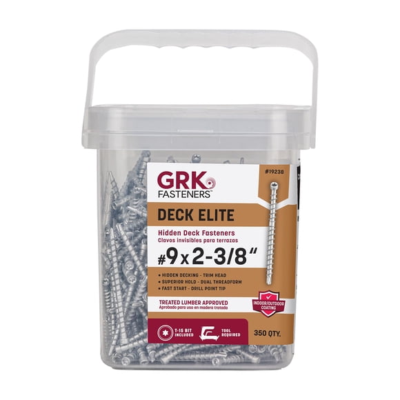 Sujetador oculto para terraza ITW BRANDS GRK AnglePro #9 x 6 cm 350 CT
