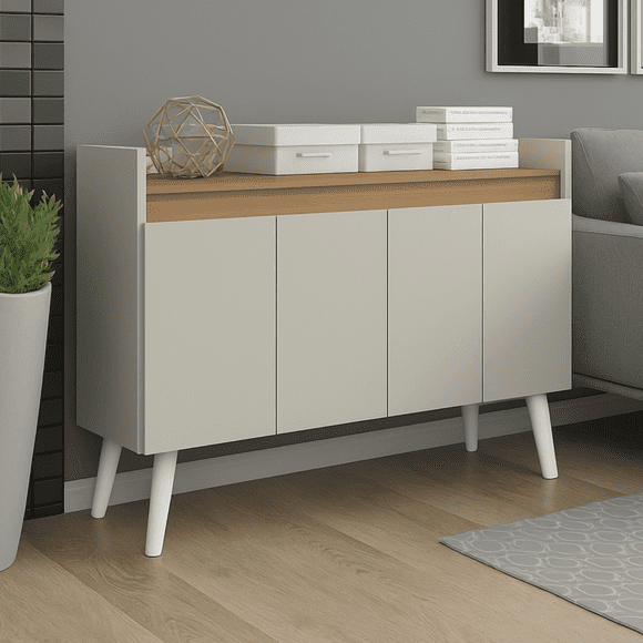 Aparador Buffet 4 Puertas Verona Beige Roble