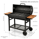 thumbnail image 4 of Parrilla A Carbón BBQ Con Tapa Ruedas Jardimex, 4 of 4