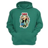 Genérico - Polerón Canguro Popeye Verde Aguamarina Talla M Unisex