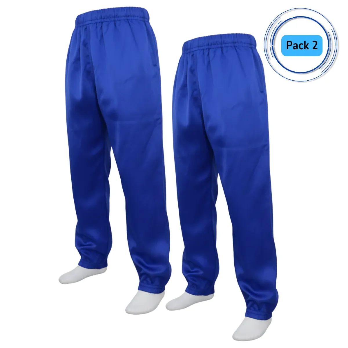 Genérico - Pack 2 Pantalones Buzo Fantasia Niño Niña Escolar Azul / Verde