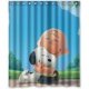 thumbnail image 1 of Cortina de ducha con diseño de perro Snoopy, divertida y linda caricatura, con ganchos, tamaño 60 x 72 pulgadas, 1 of 3