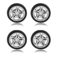 Llantas De Coche De Juguete Cauaoa, Negras, 48 Mm, Goma, Diy Rc, 4 Unidades