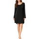 thumbnail image 2 of INSPIRE CHIC Pijamas para Mujer Cuello Redondo Manga Larga Ropa de Dormir Vestido de Descanso Suave S Negro, 2 of 6