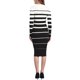thumbnail image 3 of INSPIRE CHIC Vestido Suéter a Rayas para Mujer de Manga Larga Elástico Cuello Redondo Ajustado de Punto Acanalado Casual Otoño Vestidos Largos XL Blanco, 3 of 6