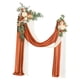 thumbnail image 3 of Boda artificial, kit de flores de arco, botín de flores artificiales, con cortina de arco, corona decorativa de rosas de arco de boda para recepción Naranja, 3 of 5